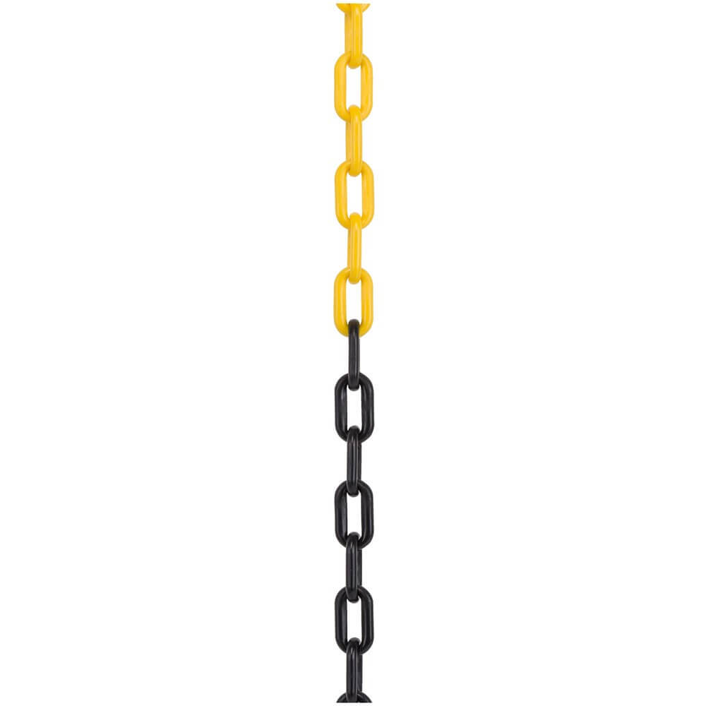 Beaver Plastic Chain Long Link Lightweight Heavy Duty-50m Black/Yellow