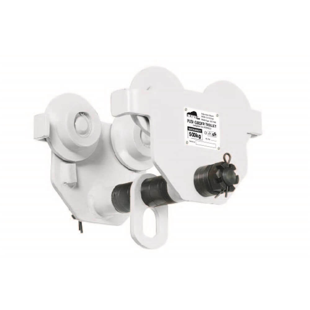 Beaver Push Girder Trolley - 10000kg 10Tonne MRC, Range: 124-305mm (Orange)