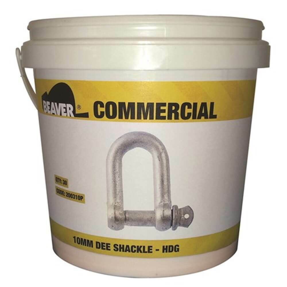 Beaver Screw Pin Dee Shackle Hot Dip Galvanised - Bulk (5mm to 25mm) - AIMS Industrial Supplies