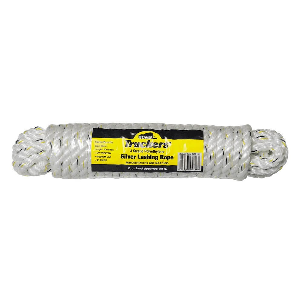 Beaver Silver Lashing Rope 3-Strand Polyethylene - AIMS Industrial Supplies