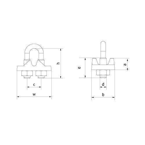 Beaver Wire Rope Grip Galvanised - AIMS Industrial Supplies