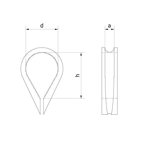 Beaver Wire Rope Thimble - Galvanised - AIMS Industrial Supplies
