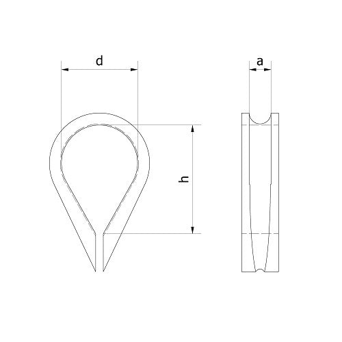 Beaver Wire Rope Thimble - Galvanised2