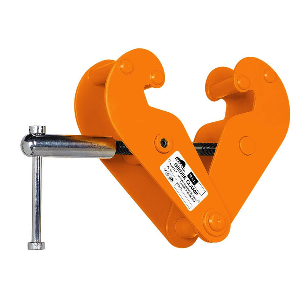 Beaver YC  Industrial Girder Clamp- 10000kg 1T WLL, 90-320mm Orange