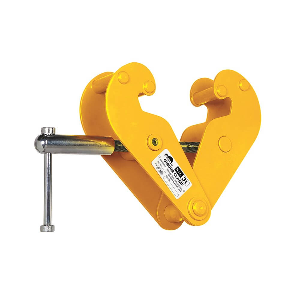 Beaver YC  Industrial Girder Clamp - 3000kg 3T WLL, 80-320mm Yellow