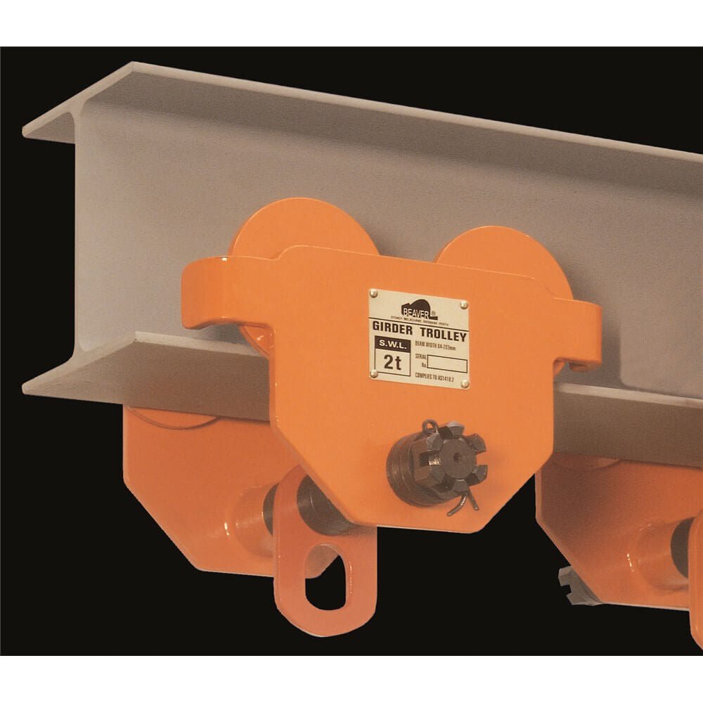 Beaver YC Trolley & Girder Clamp - 2000kg 1T WLL, 72-200mm - AIMS Industrial Supplies