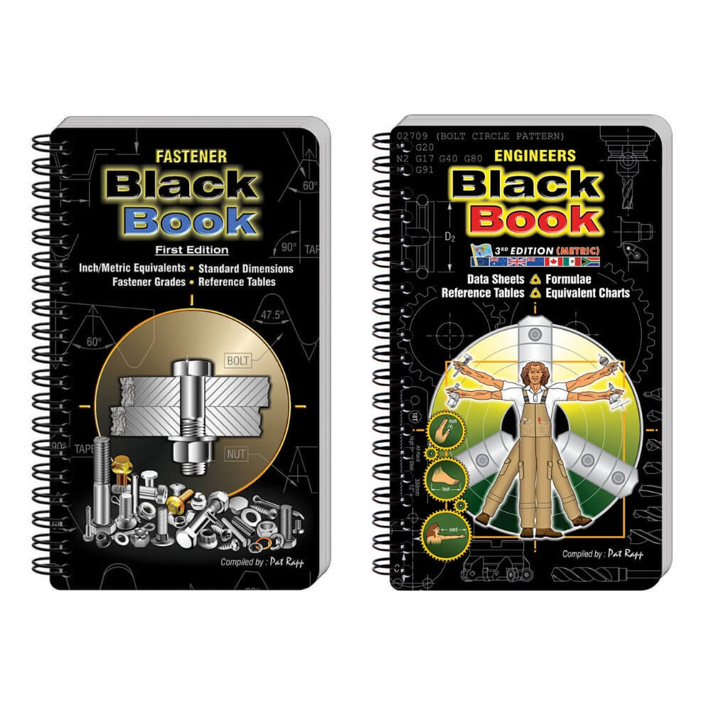 Black Book Set of Two - Engineer's & Fasteners [Blackbook-Set2] - AIMS Industrial Supplies