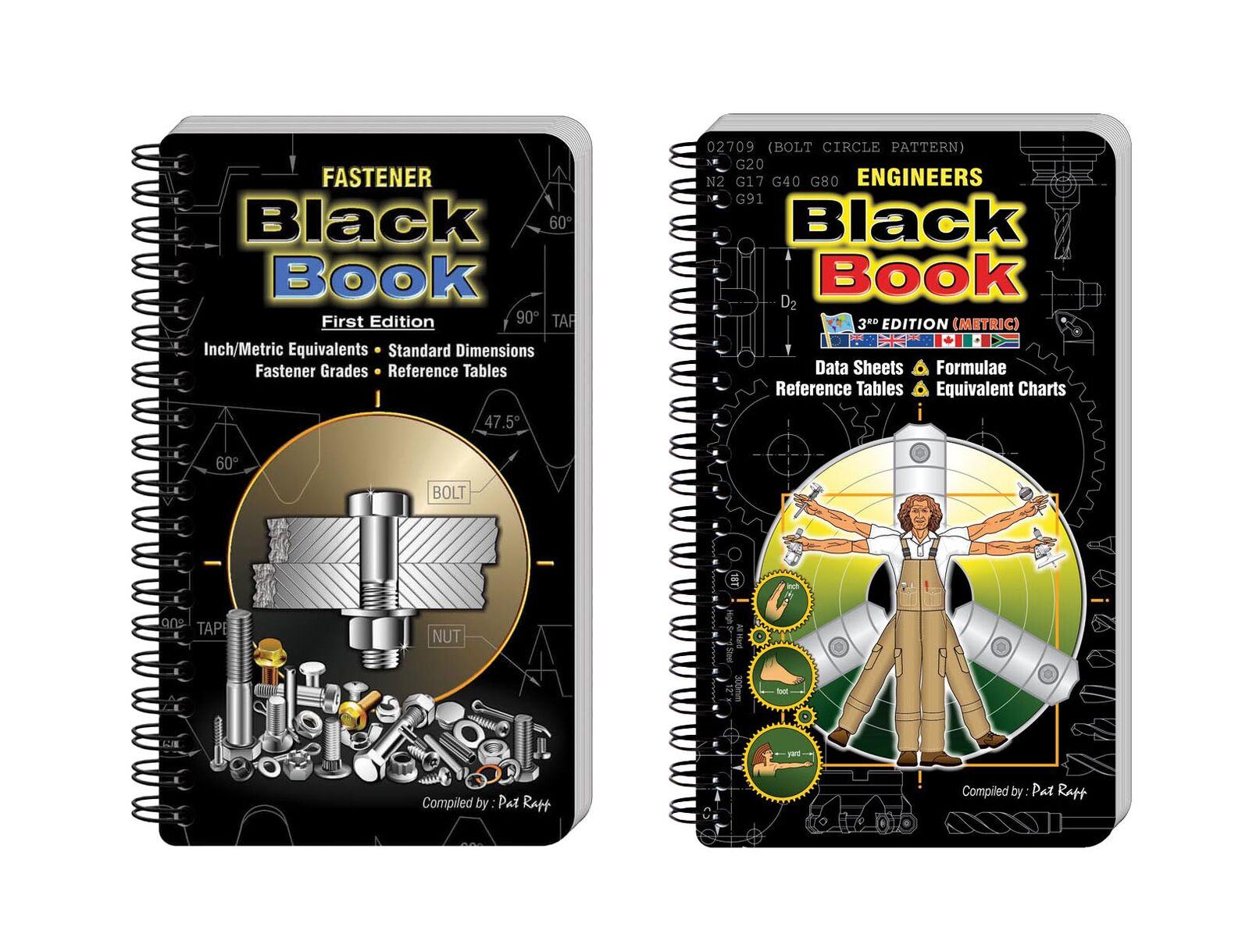 Black Book Set of Two - Fasteners And Engineer's LARGE Edition (10 x 6")1