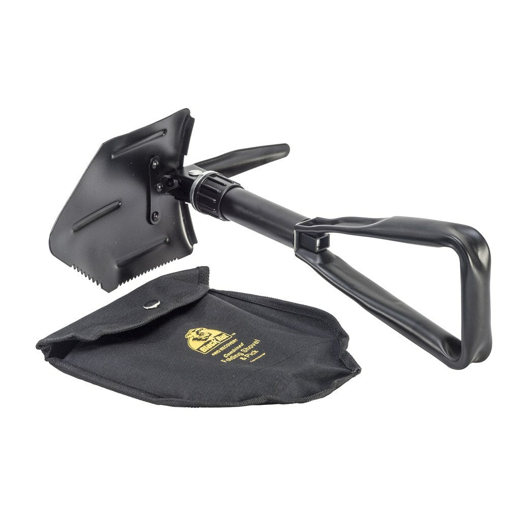 Black Rat 4WD Recovery Folding Shovel Steel - 425mm x 152mm - AIMS Industrial Supplies