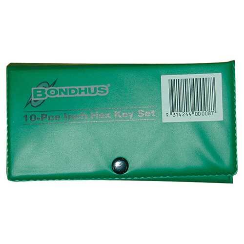 Bondhus BD00008 Hex End L-Wrench Imperial Set 10 Pieces - AIMS Industrial Supplies