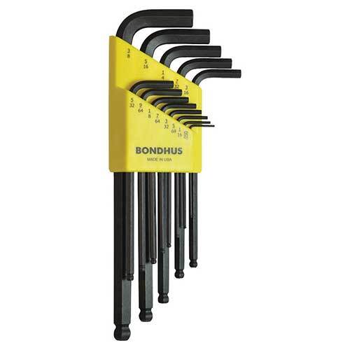 Bondhus BD10937 Ball End L-Wrench Imperial Set (.05 - 3/8") 13 Pieces - AIMS Industrial Supplies