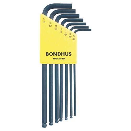 Bondhus BD10945 Ball End L-Wrench Imperial Set (5/64 - 3/16") 7 Pieces1