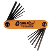 Bondhus BD12550 Hex End Gorilla Grip Fold Up Imperial & Metric 12 Pieces - AIMS Industrial Supplies