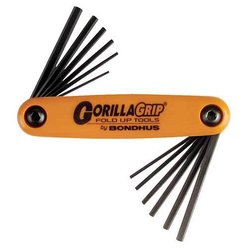 Bondhus BD12550 Hex End Gorilla Grip Fold Up Imperial & Metric 12 Pieces - AIMS Industrial Supplies