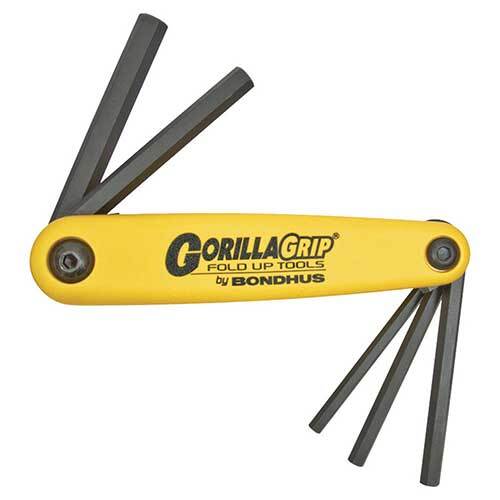 Bondhus BD12585 Hex End Gorilla Grip Fold Up (3/16 - 3/8") 5 Pieces - AIMS Industrial Supplies
