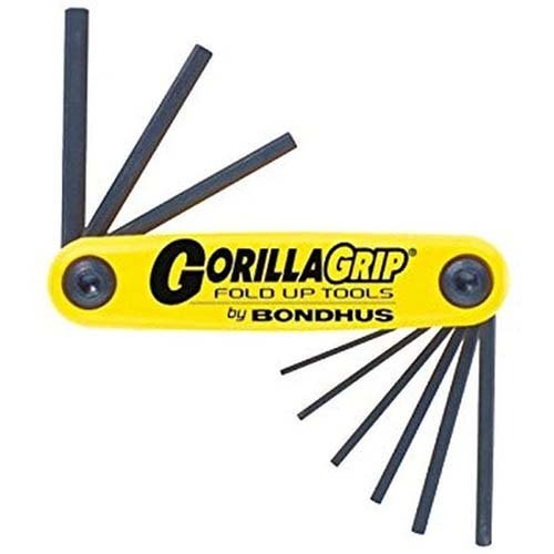 Bondhus BD12591 Hex End Gorilla Grip Fold Up (.050 - 3/16") 9 Pieces - AIMS Industrial Supplies