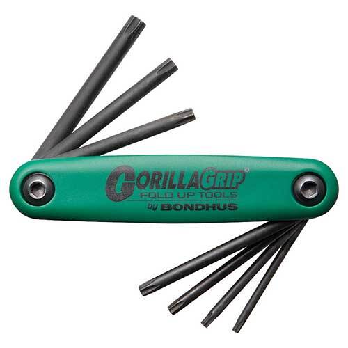 Bondhus BD12636 Tamper Resistant TORX Gorilla Grip Fold Up 7 Pieces - AIMS Industrial Supplies