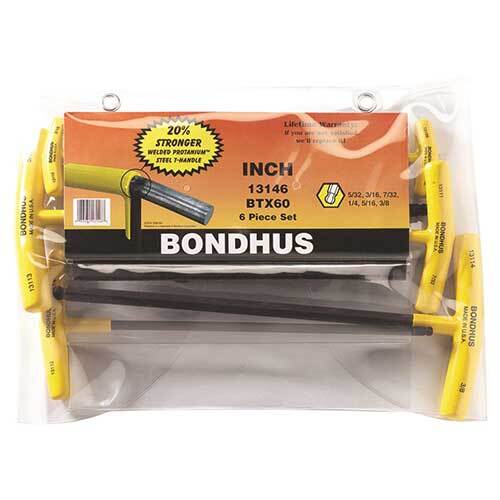 Bondhus BD13146 Ball End T-Handle Imperial (5/32 -3/8") 6 Pieces - AIMS Industrial Supplies