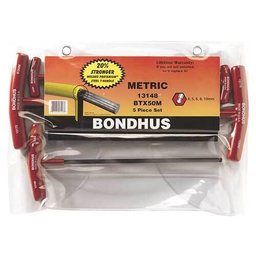 Bondhus BD13148 Ball End T-Handle Metric (4 - 10mm) 5 Pieces - AIMS Industrial Supplies