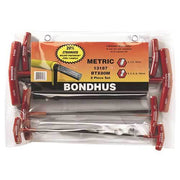 Bondhus BD13187 Ball End T-Handle Metric (2 - 10mm) 8 Pieces - AIMS Industrial Supplies
