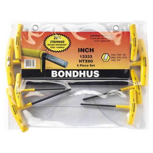 Bondhus BD13387 Hex End T-Handle Metric (2 - 10mm) 8 Pieces1
