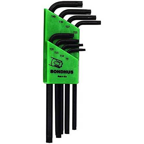 Bondhus BD32434 Tamper Resistant TorxL-Wrench Set (TR9-TR40) 8 Pieces - AIMS Industrial Supplies