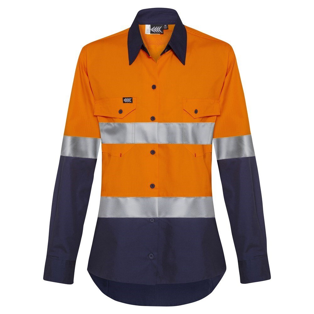 Boomerang Ladies Hi - Vis Cotton Ripstop Shirt - AIMS Industrial Supplies