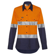 Boomerang Ladies Hi - Vis Cotton Ripstop Shirt - AIMS Industrial Supplies