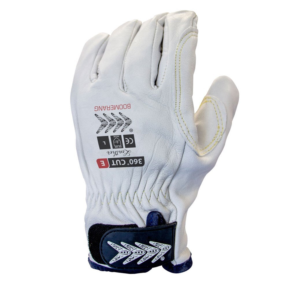 Boomerang Level E 360 Cut Resistant Riggers Gloves White XL - Pack of 6