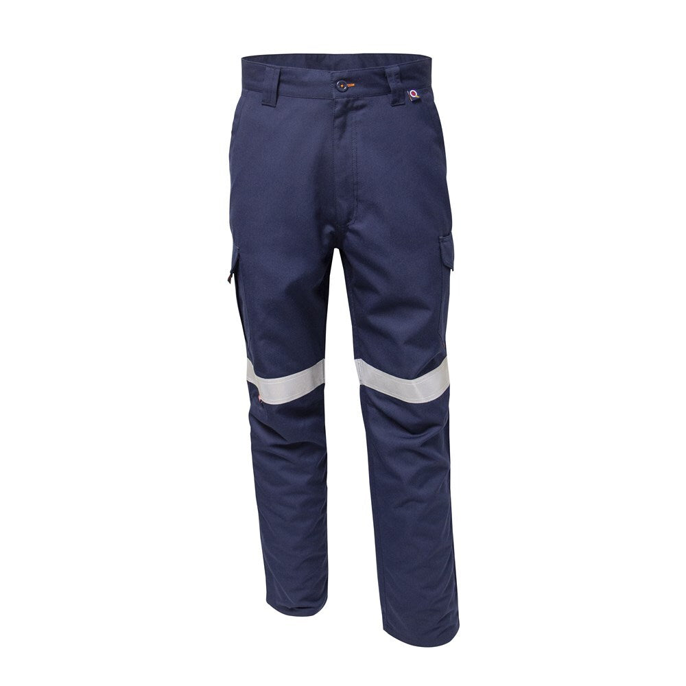 Boomerang Mens FR Cargo Pants With Reflective Tape Navy 84 Long