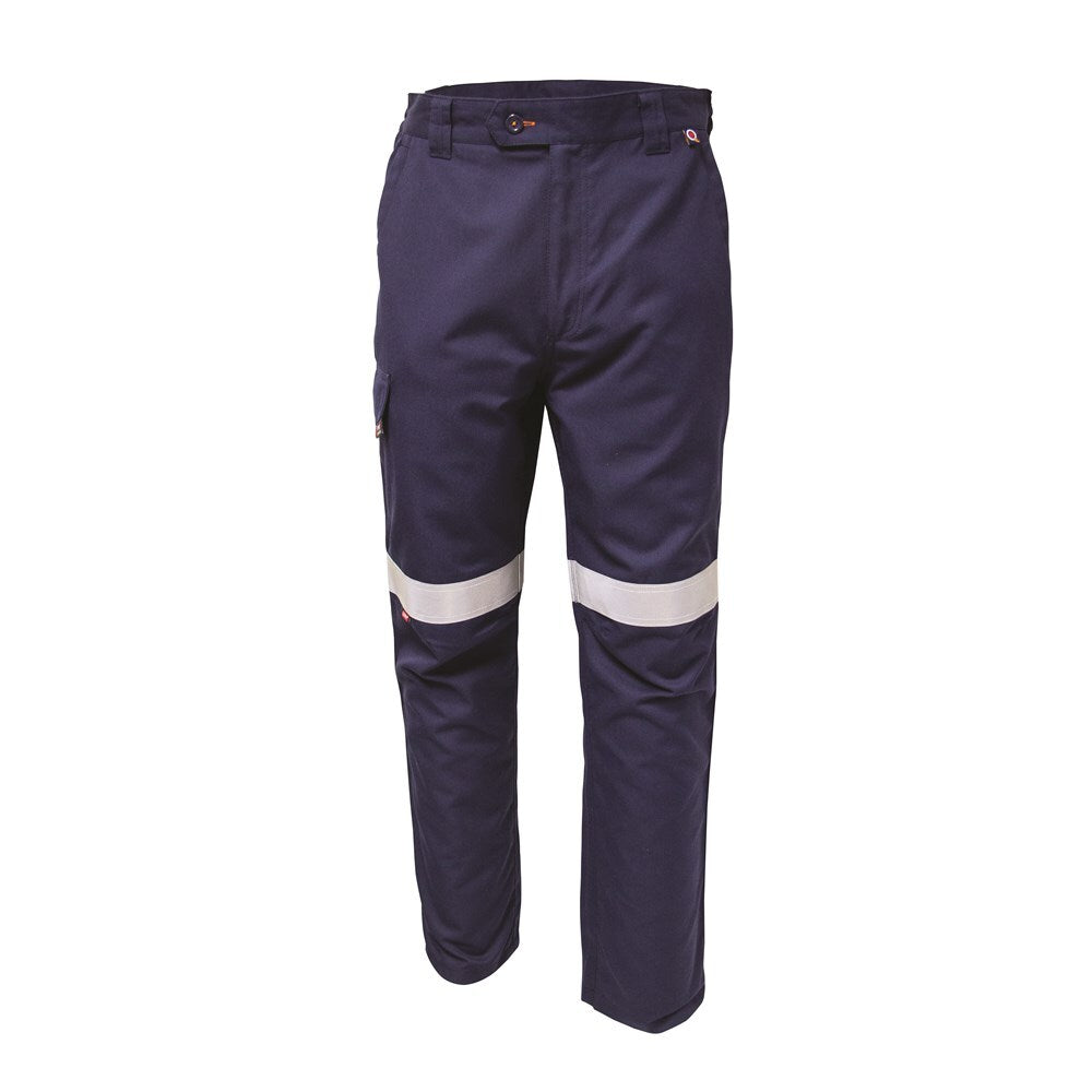 Boomerang Mens FR Trousers With Reflective Tape Navy 117 Stout