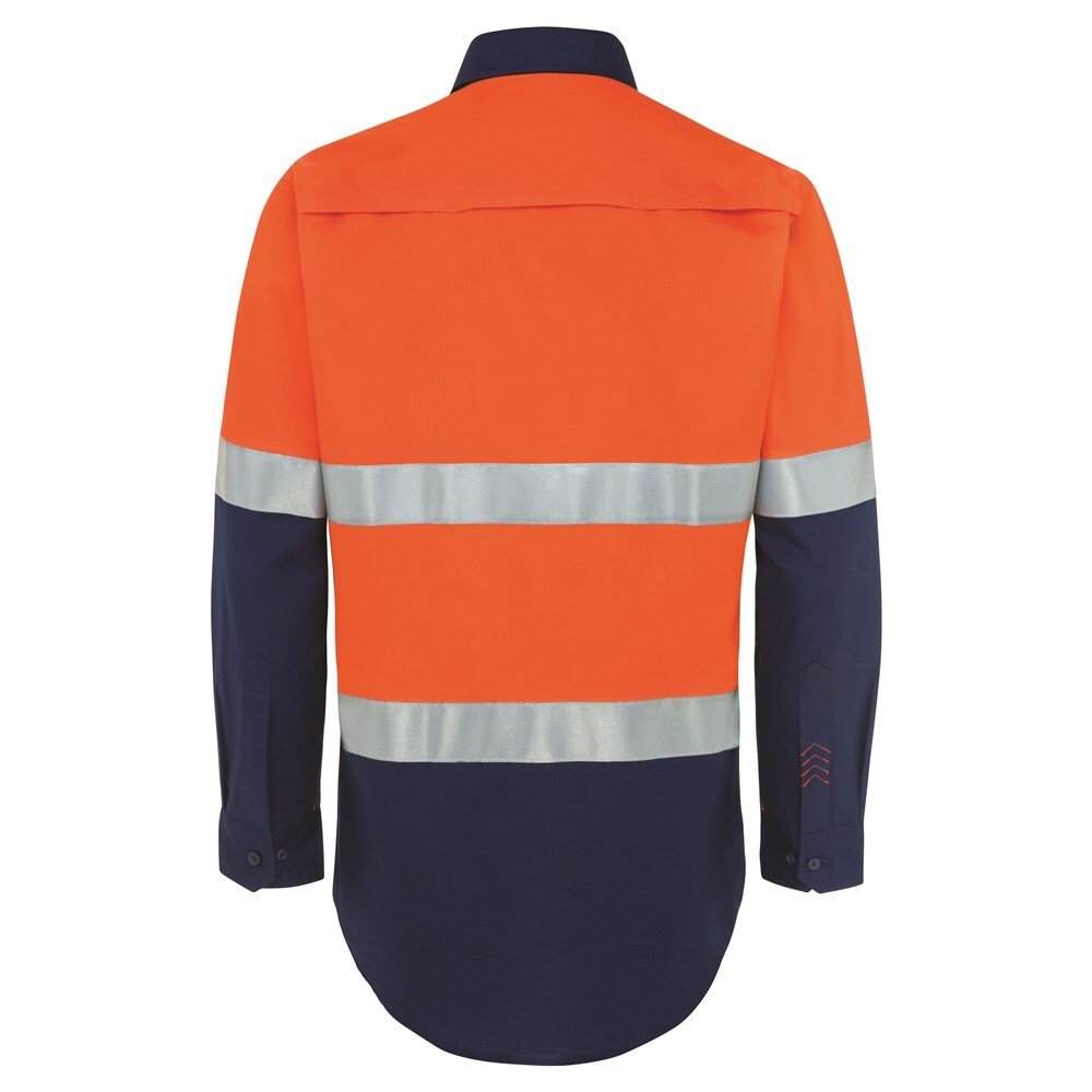 Boomerang Mens Hi - Vis Cotton Ripstop Shirt - AIMS Industrial Supplies