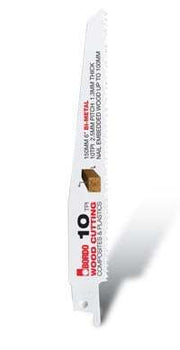 Bordo 150mm (6") 10TPI Reciprocating Saw Blade - Pack of 10 - AIMS Industrial Supplies