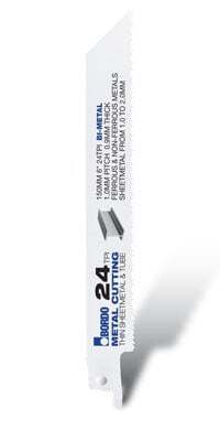Bordo 150mm (6") 24TPI Reciprocating Saw Blade (Metal) - Pack of 10