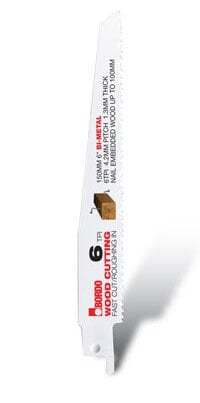 Bordo 150mm (6") 6TPI Reciprocating Saw Blade - 2/Pack