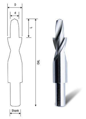 Bordo 180 Degree Counterbore Drill (3871) - AIMS Industrial Supplies