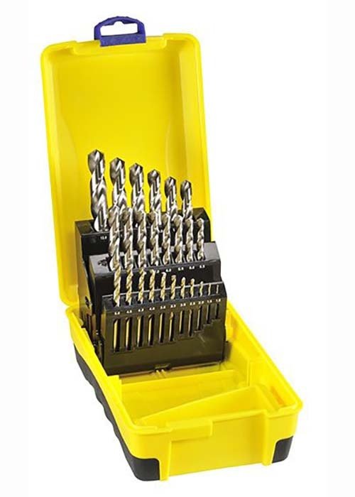 Bordo 2007-M6 Bright HSS Jobber Drill Set ABS Plastic Case, 25 Pieces - AIMS Industrial Supplies