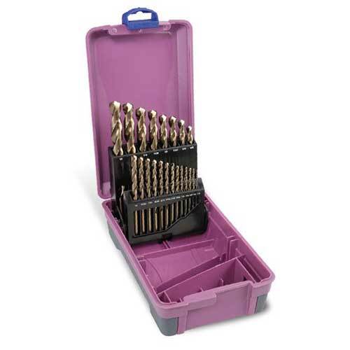 Bordo 2010-F5 Jobber Drill Set HSS Cobalt 1/16 - 1/2" 2Tier, 21pieces - AIMS Industrial Supplies