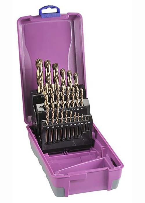 Bordo 2011-M6 HSS Cobalt Jobber Drill Set ABS Case 1 - 13mm, 25 Pieces - AIMS Industrial Supplies