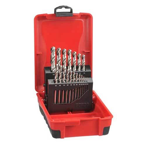 Bordo 2015-M2 1 - 10mm Delta Point JobberDrill Set HSS Bright, 19pcs - AIMS Industrial Supplies