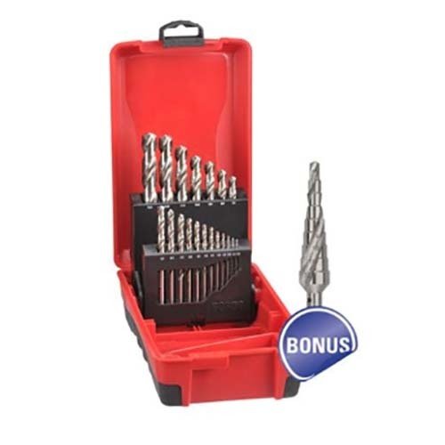 Bordo 2015-M5-SDM1 Delta Point Jobber Drill Set HSS Bright 1 - 13mm, 19pcs - AIMS Industrial Supplies