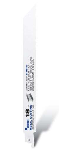 Bordo 230mm (9") 18TPI Reciprocating Saw Blade (Metal) - Pack of 10