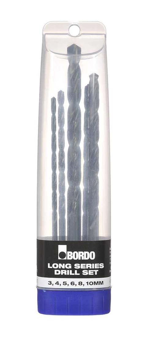 Bordo 2501 - S1 Long Series Black HSS Drill Bit Set 6 Piece Metric - AIMS Industrial Supplies
