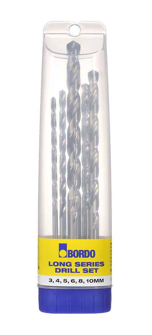 Bordo 2506-S1 Long Series Bright HSS Drill Bit Set 6 Piece Metric1