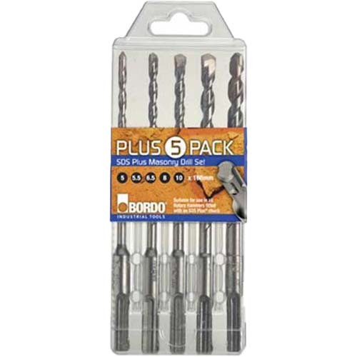 Bordo 2544-S1 Masonry Drill SDS Plus Set 5 - 10mm, 5pieces1