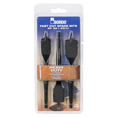 Bordo 2670-S1 20, 22, 25mm Spade Bit Set, 3pieces - AIMS Industrial Supplies