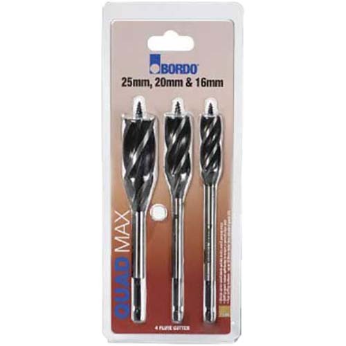 Bordo 2673-S1 16-25mm Quad Max Drill Wood Cutter Set, 3pieces1