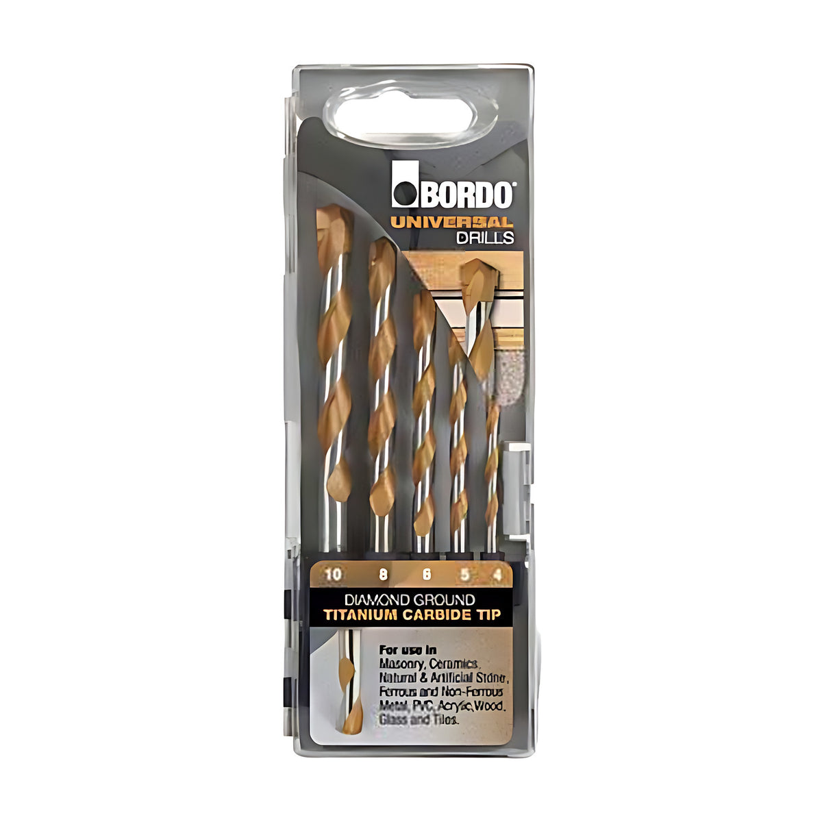 Bordo 2700-S1 Glass and Tile Universal Drill Set 4 - 10mm, 5pieces