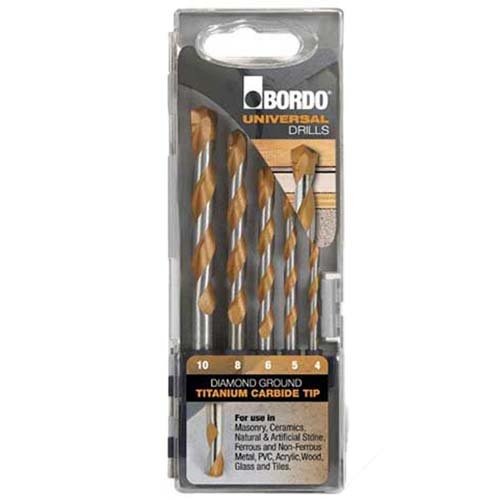 Bordo 2700-S1 Glass and Tile Universal Drill Set 4 - 10mm, 5pieces - AIMS Industrial Supplies