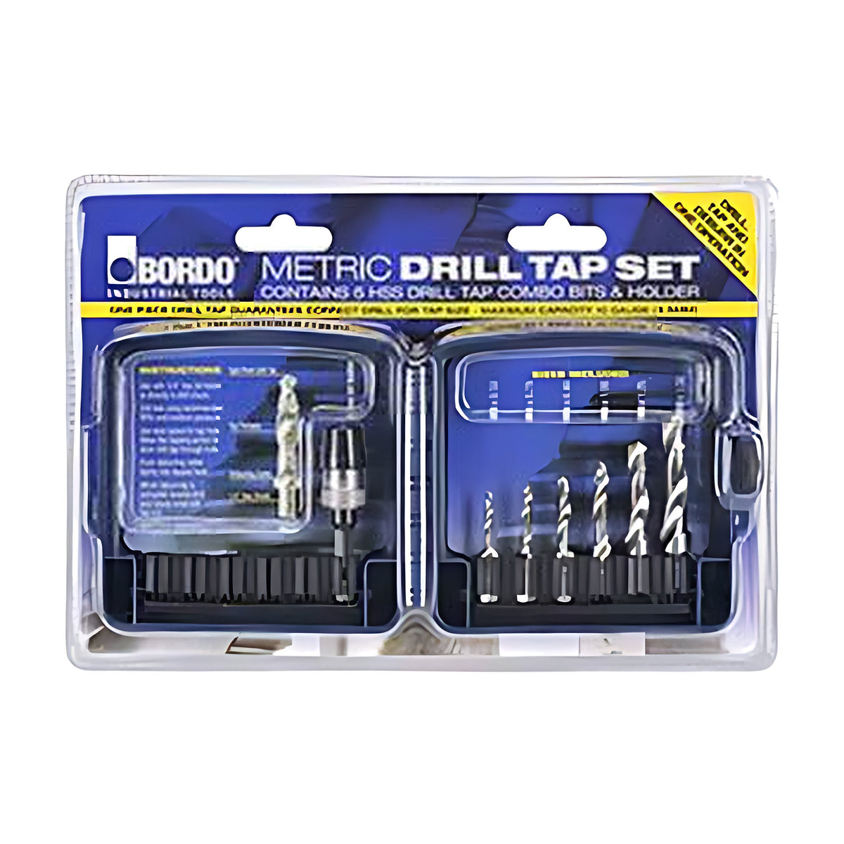 Bordo 3010-S1 Drill & Tap Combo HSS Set M3, M4, M5, M6, M8 & M10